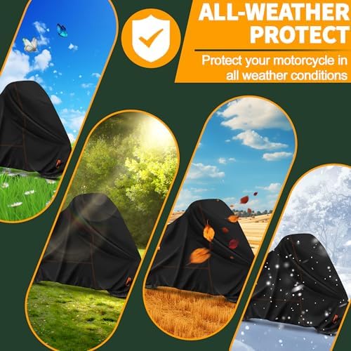 Enzeno Motorcycle Cover Waterproof Motorcycle Rain Tarp Outdoor Storage - Image 6