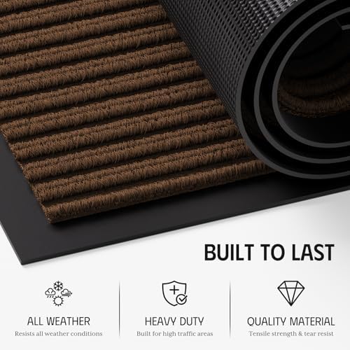 Front Door Mat 29.5x17, Heavy Duty Non-Slip Indoor Outdoor Doormat - Image 3