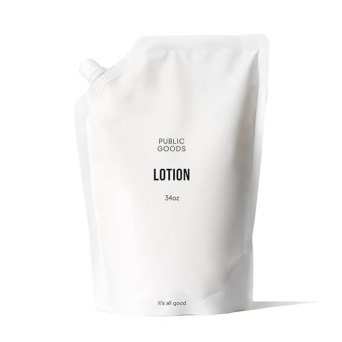 Public Goods Body & Hand Lotion for Women & Men | Natural Moisturizing Daily Lotion for Dry & Itchy Skin | Paraben & Sulfate Free | Made with Organic Essential Oils | Made in Canada | 34 Fl Oz Refill