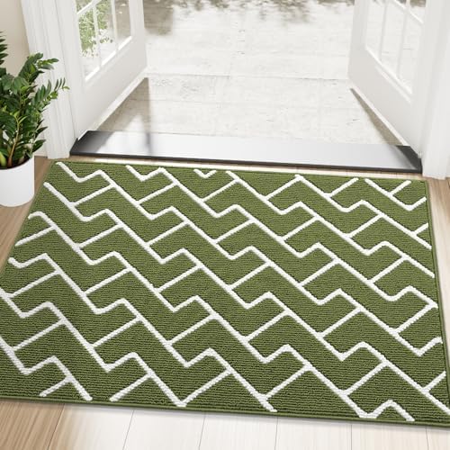 OLANLY Front Door Mat 48x32, Low-Profile Easy Clean Doormat by OLANLY