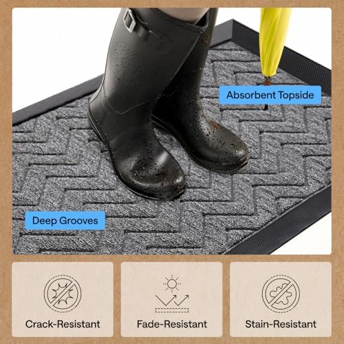 GORILLA GRIP WeatherMAX Door Mat, Indoor Outdoor Use - Image 5