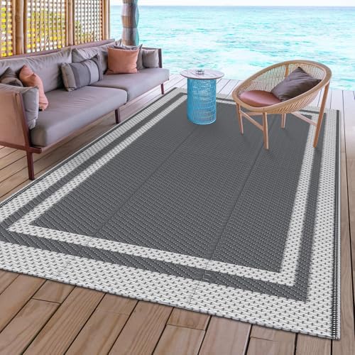 HappyTrends Outdoor Rug Portable Plastic Straw Camping Rugs - Image 7