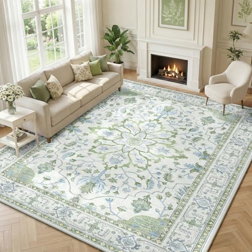 RELEANY Washable Area Rug, Large 10'x12' by RELEANY