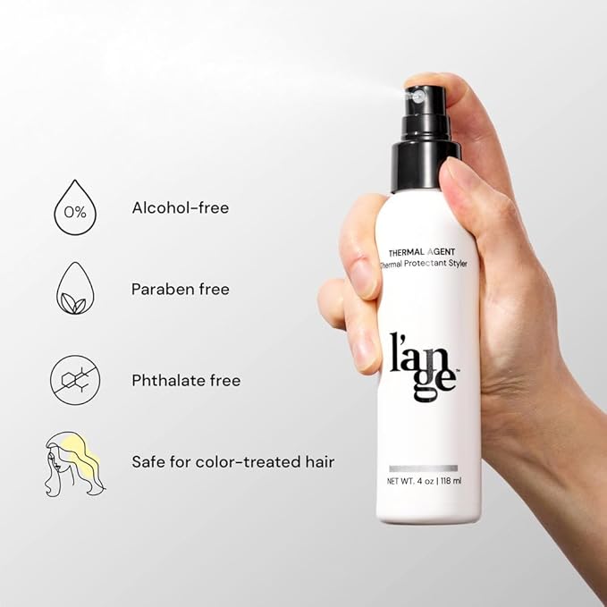 L'ANGE HAIR Thermal Agent - Thermal Heat Protectant Spray for Hair - Guards Strands from Damage Up to 450°F - Enhances Shine, Volume & Controls Frizz - Lightweight, Non-Greasy Formula - 4 Fl oz