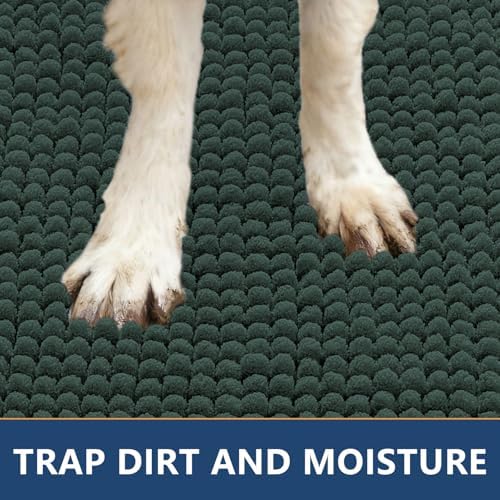 Smiry Dog Door Mat for Muddy Paws 47x24, Absorbent Low-Profile Doormats - Image 4