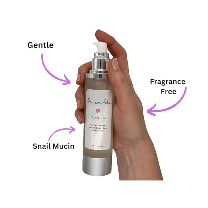 Trio Snail Mucin Unscented Cleanser, Toner and Moisturizer Skin Care Set, White