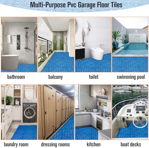 12 Pcs Drainage Mat Modular Interlocking Cushion 11.8" x 11.8" Interlocking - Image 7
