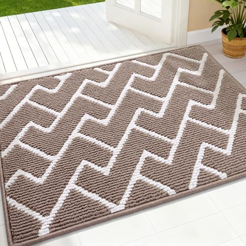 OLANLY Front Door Mat 36x24, Low-Profile Easy Clean Doormat by OLANLY