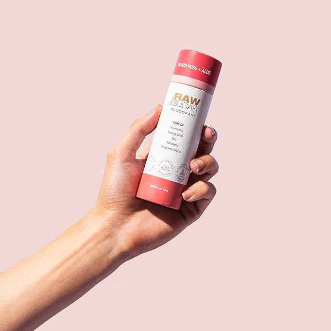 Raw Sugar Beach Rose + Coconut Milk + Shea Body Love Bundle - Sensitive Skin Body Wash, Body Scrub & Deodorant, Clean Ingredients, Formulated without Sulfates and Parabens