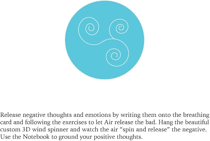 The Air Kit by Two Sage Sisters - Self Care Kit with Airspinner, Breathing Cards, Notebook, and Marker, Pamper and Self Care Gifts for Women, Womens Care Package for Mindfulness and Relaxation