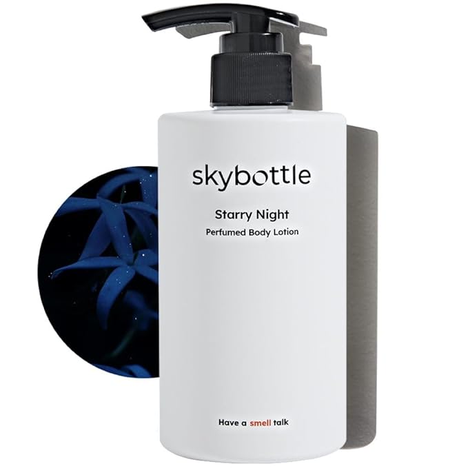 skybottle Perfumed Body Lotion with Pump, Fast Absorbing, Korean Skin Care, Ylang Ylang, Jasmine, Musk Scented Lotion for Women & Men, 10.1 Fl. Oz