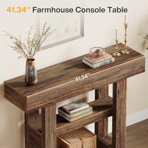Tribesigns 41.34" Farmhouse Console Table, Sofa Table Behind The Couch - Image 4
