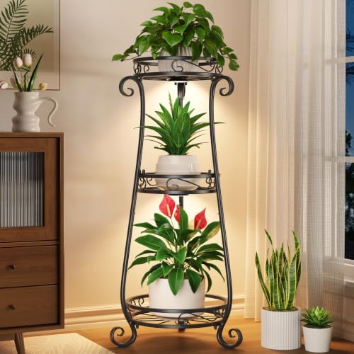 LASZOLA 3 Tiers Metal Corner Plant Stand Tall by LASZOLA