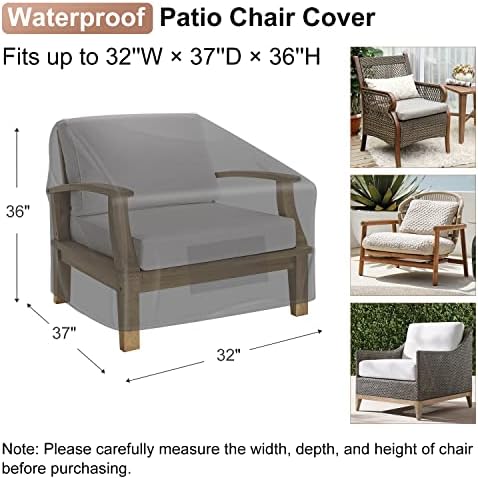 Mrrihand Patio Chair Covers Waterproof, Lounge Deep Seat Cover, Heavy Duty - Image 2