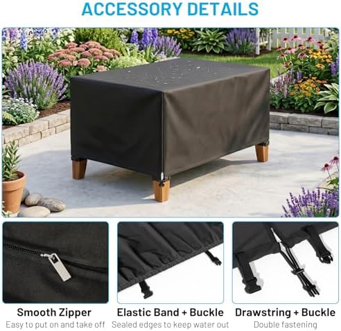 LOKEX Custom Patio Furniture Covers, 600D Oxford Outdoor Furniture Covers - Image 5