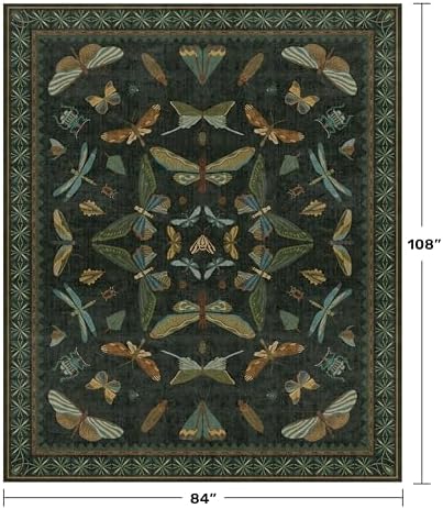 Hazo Haus 7x9 Insect Dark Green Rugs - Image 2
