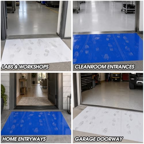 Blue Cleanroom Sticky Mat, 24 x 36 Inch, 5 Pack, 150 Sheets - Image 7