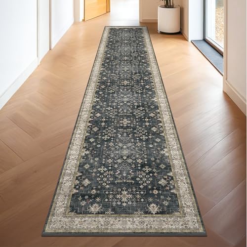 Hazo Haus Black Boho Washable 3x16 Extra Long Runner Rug - Image 6
