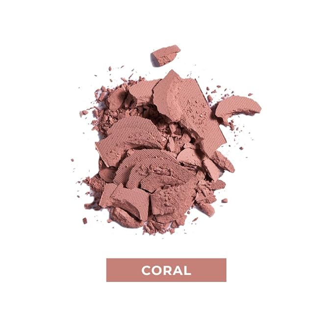 Lamel Coral Blush Cheek Color Mini - Blendable Natural Blush Powder - Enhances & Defines Shapes & Features - Shading & Contouring Powder Blush - 4 Universal Shades - № 403 (Coral) - 3.8g / 0.13 oz