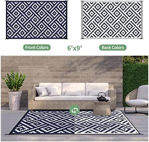 GENIMO Outdoor Rug, Waterproof Plastic Rugs - Image 3