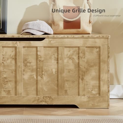 VANKILEY 47.2" Storage Chest Extra Large, Wooden Storage Bench - Image 6