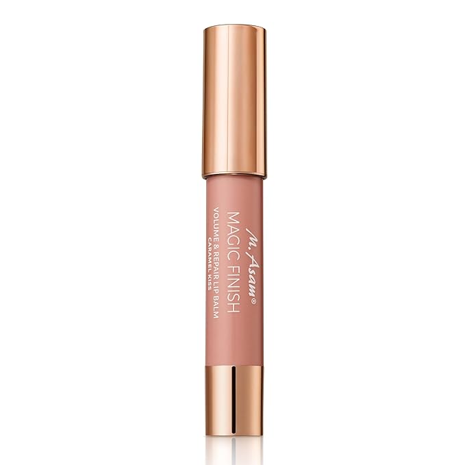 M. Asam MAGIC FINISH Volume & Repair Lip Balm Caramel-Kiss (0.11 oz) - Lip balm for delicate shine & more volume with plumping & nourishing vitamin E & shea butter