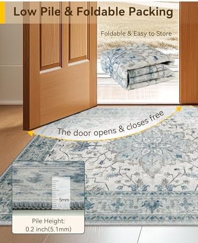 RELEANY Washable Area Rug, Runner 2'x7' - Image 3