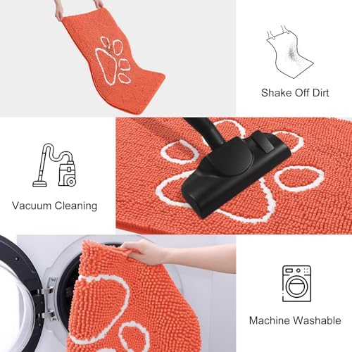 Smiry Dog Door Mat for Muddy Paws, Absorbent Non Slip Dirt Trapper - Image 6
