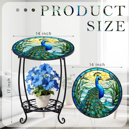 Cinnvoice Outdoor Side Table Small End Patio Porch Table - Image 3