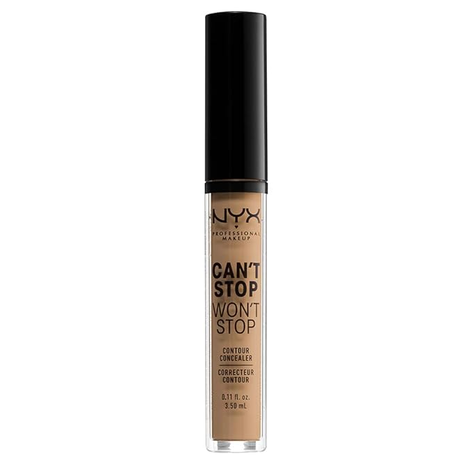 NYX PROFESSIONAL MAKEUP Can't Stop Won't Stop Contour Concealer, 24h Full Coverage Matte Finish - Caramel