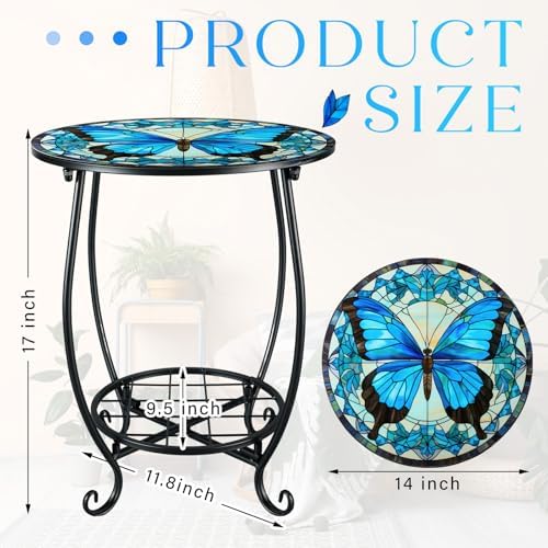 Cinnvoice Outdoor Side Table Small End Patio Porch Table - Image 3