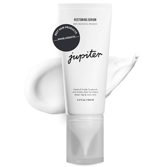Jupiter Anti-Dandruff Scalp Serum, Leave-On Restoring Serum, for Dry, Itchy, & Oily Scalp, Aloe Vera, & Niacinamide, Color-Safe, Vegan, Cruelty-Free, Paraben, Phthalate, & Sulfate-Free, 3.4 fl oz