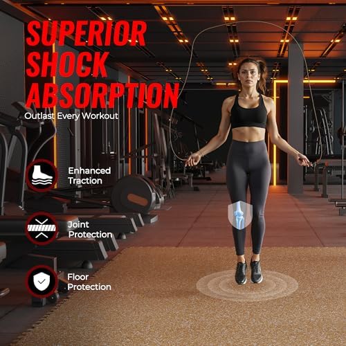 SUPERJARE 0.79'' Extra-Thick 48 Pcs 192 Sq Ft Exercise Equipment Mats - Image 3