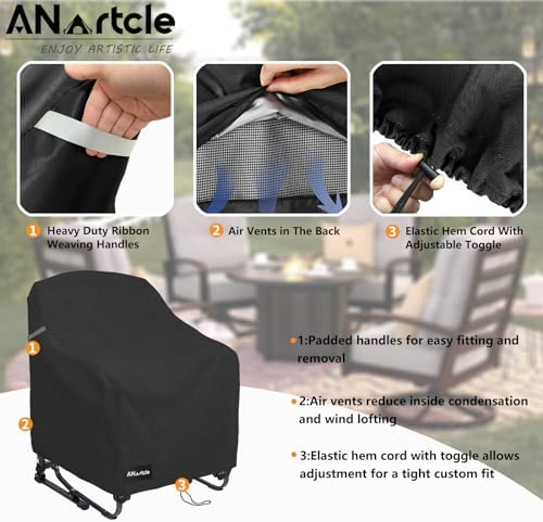 ANartcle Rocking Chair Covers for GCI Outdoor 37072 Chair, Freestyle Rocker - Image 4