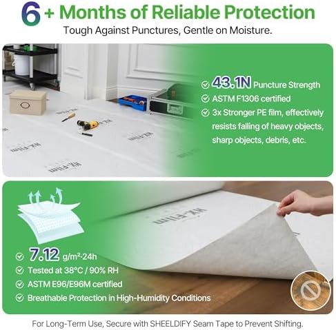 39" x200' Heavy-Duty Floor Protection | Construction Grade Carpet Protector | - Image 3