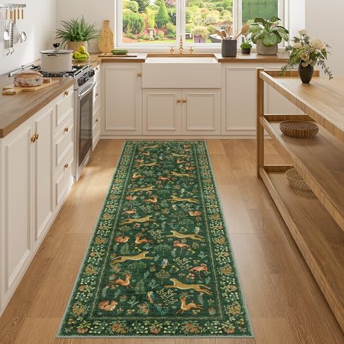 DUKINO 2x7 Runner Rug for Hallway, Washable Kitchen Rugs Non Slip by DUKINO