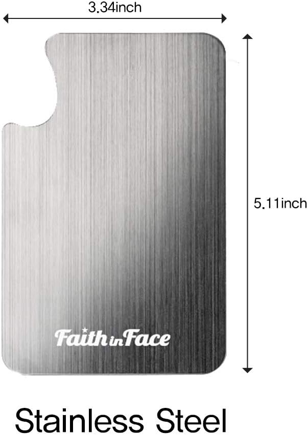 Makeup Metal Palette 3pcs - Stainless Steel Mixing Tray for Nail and Cosmetic Artist, Small Size 3.3 x 5.1 inch