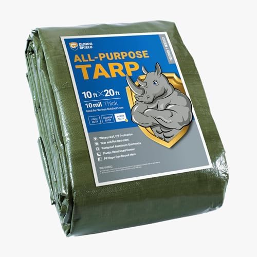 GUARD SHIELD Heavy Duty Tarp 10x20 Feet Green Multi Purpose Thick Waterproof by GUARDSHIELD