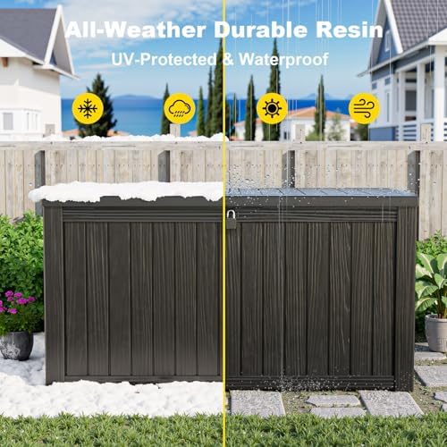 180 Gallon Outdoor Deck Box, Lockable Waterproof Outdoor Storage Boxes - Image 7