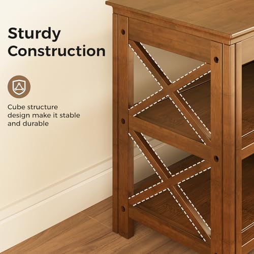 Bamworld Shoe Rack Bench with Storage 3 Tier Bamboo Shoe Bench Entryway Rustic - Image 5