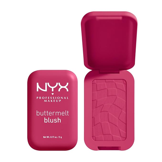 NYX PROFESSIONAL MAKEUP Buttermelt Powder Blush, Fade and Transfer-Resistant Blush, Up to 12HR Make Up Wear, Vegan Formula - Butta Than Before