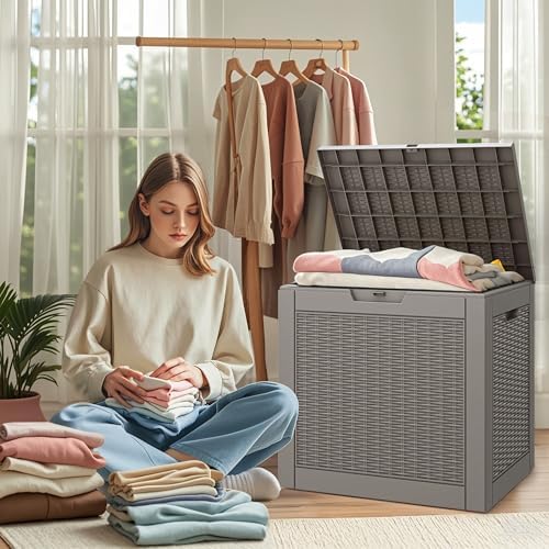 Outdoor Storage Box Waterproof, 35 Gallon Deck Box - Image 5