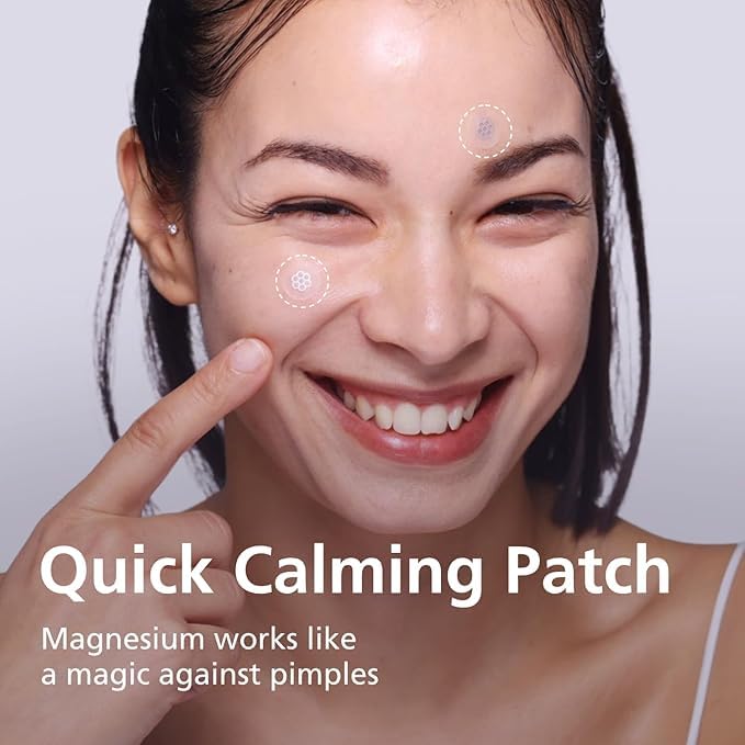EasyDerm Quick Calming Magnesium Patches – 40 Patches (4 Pack), Hydrocolloid Acne Spot Treatment with Tea Tree & Cica, Bulk Value Pack for Acne-Prone Skin, Ideal for Home Skincare