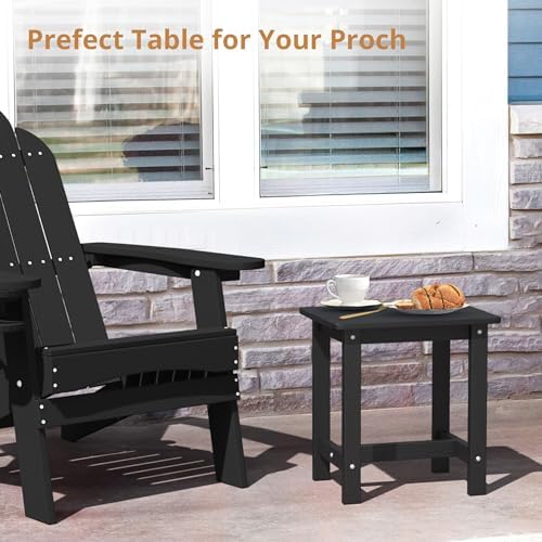 LUE BONA Small Outdoor Side Table, HDPS Adirondack Table - Image 4