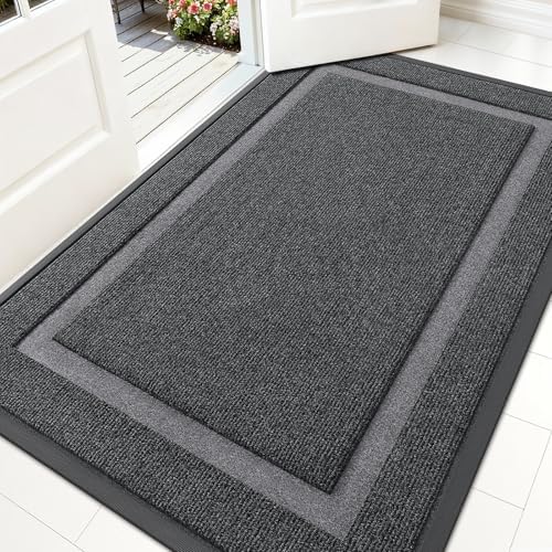 OLANLY Front Door Mat Outside 59x30, All-Season Heavy-Duty Rubber Doormat by OLANLY