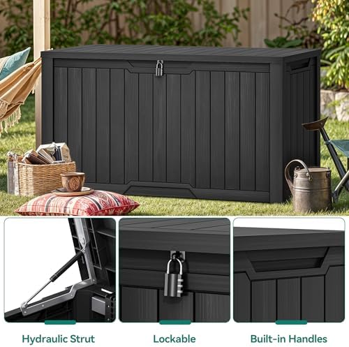 YITAHOME 240 Gallon Extra Large Outdoor Storage Deck Box - Image 3