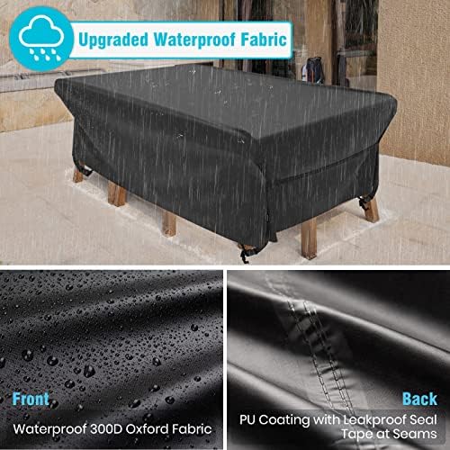 Patio Furniture Covers Waterproof Outdoor Table Cover 88"L x 62"W x 28"H - Image 3
