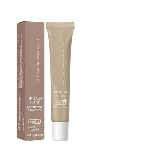 6 Color Hydrating Lip Butter Balm, Moisturizing Lip Repair, Lightweight Nourished Lip Glossy Christmas for Women (01 Vanilla)