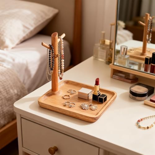 Acacia Wood Key Tray for Entryway Table - Image 7