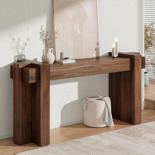 S.E.C.D 71" Modern Console Table, Geometric Minimalist Entryway Sofa Table by SECD